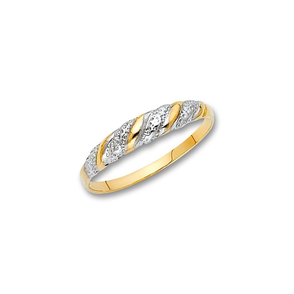 14K Two-Tone Fancy Ring | Elegant Gold Band By Tehrani Jewelry